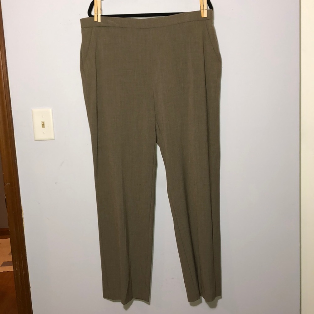 Dana Buchman Taupe Flare Leg Dress Pants size 16